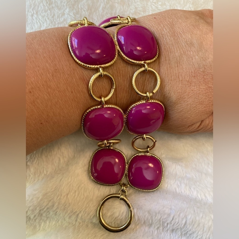 Fuchsia Pink Multi Strands‎ Bracelet